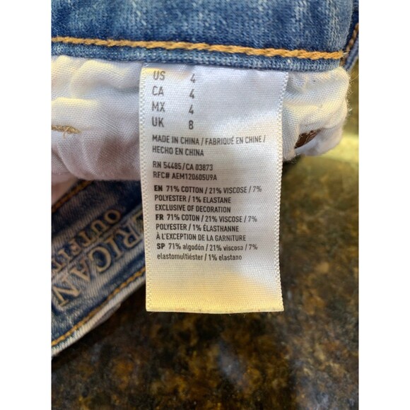 American Eagle Next Level Stretch Miniskirt Distressed Medium Wash Size 4 EUC - Picture 7 of 8